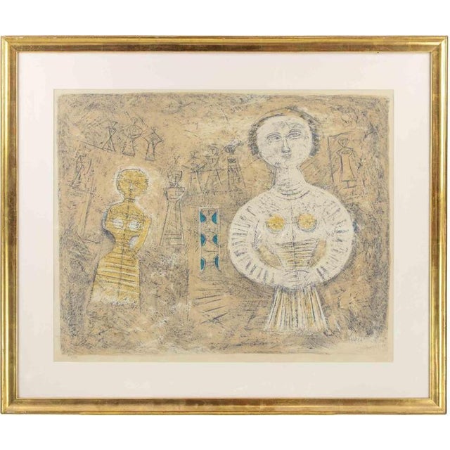 1950s Massimo Campigli, Two Women Edition of 100, 1950s, Lithograph For Sale - Image 5 of 5