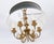 1960s Spanish Louis XVI Style Hunter Green Bouillotte 6-Light Chandelier For Sale - Image 6 of 16