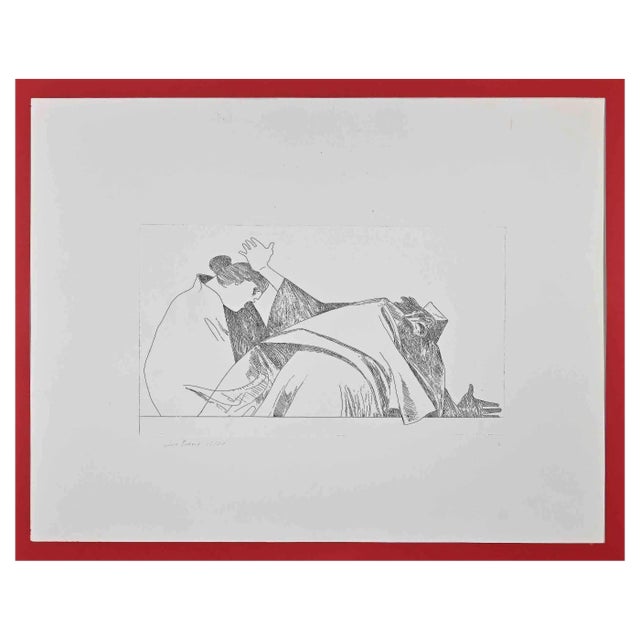 Nino Pedone, Tragic Composition, Original Etching, 1970s For Sale