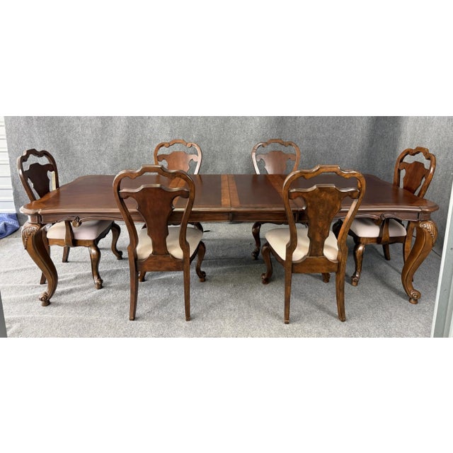 Early 21st Century 7 Piece Banded Dining Set With Cabriole Legs For Sale - Image 5 of 17