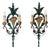 Exceptional Hollywood Regency Wall Sconces attributed to S. Salvadori, Italy, 1960s, Set of 2 For Sale