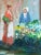 1960s 1960s Howard Kimble Oil Painting of French Flower Market For Sale - Image 5 of 12
