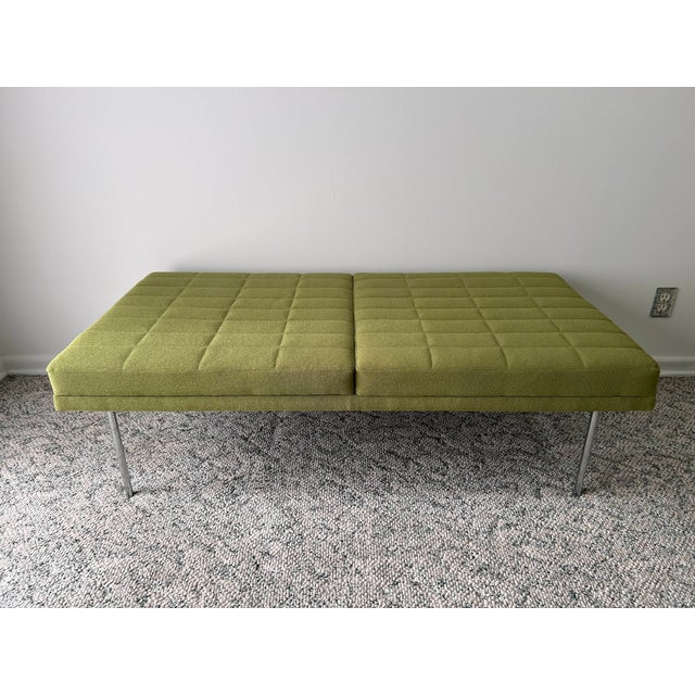 Attributed to BassamFellows for Geiger Tuxedo Club Chairs (Pair) and Bench For Sale - Image 9 of 10