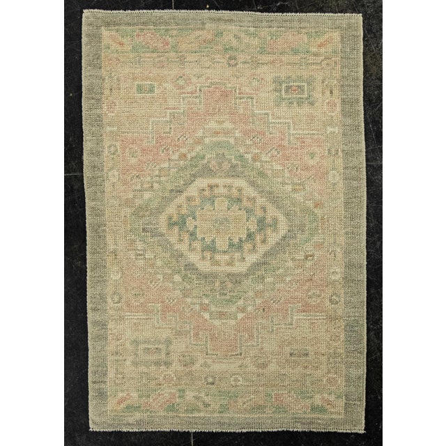Textile Turkish Oushak Rug 2'6" x 3'8" #20210 For Sale - Image 7 of 8