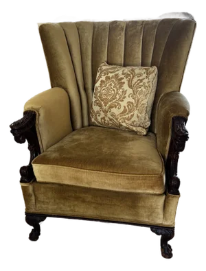 Vintage Channel-Back Armchair