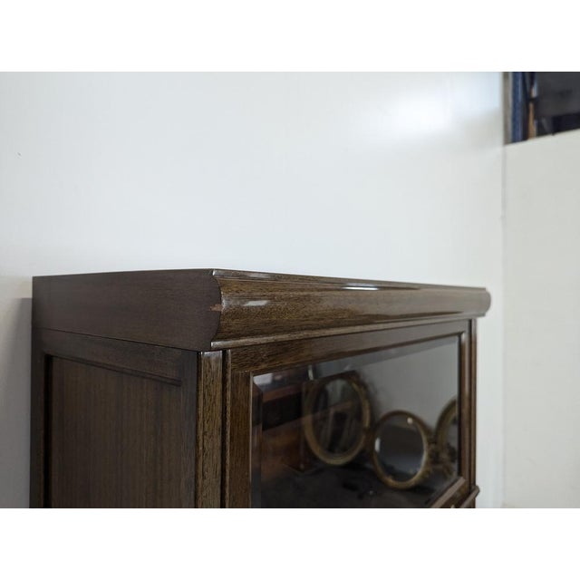 Vintage Mahogany Display Cabinet For Sale - Image 3 of 8