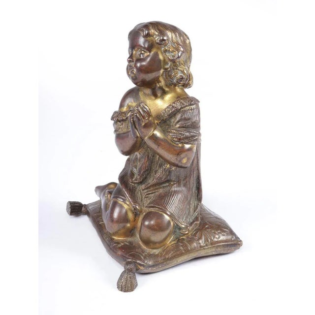 Italian Gilt Bronze Cherub, 1860 For Sale - Image 6 of 13