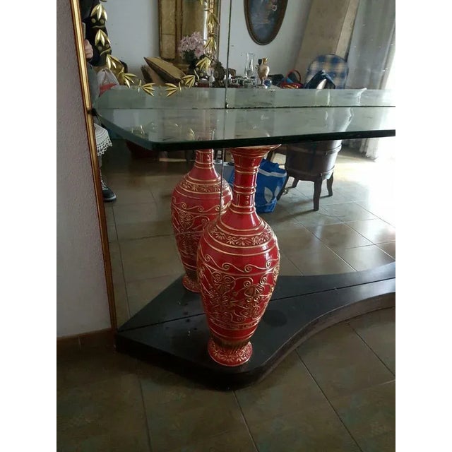 Ceramic Red Ceramic Vases, 1960s, Set of 2 For Sale - Image 7 of 10