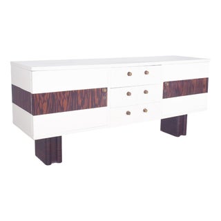 Vintage Portuguese Sideboard in Painted White, 1920 For Sale