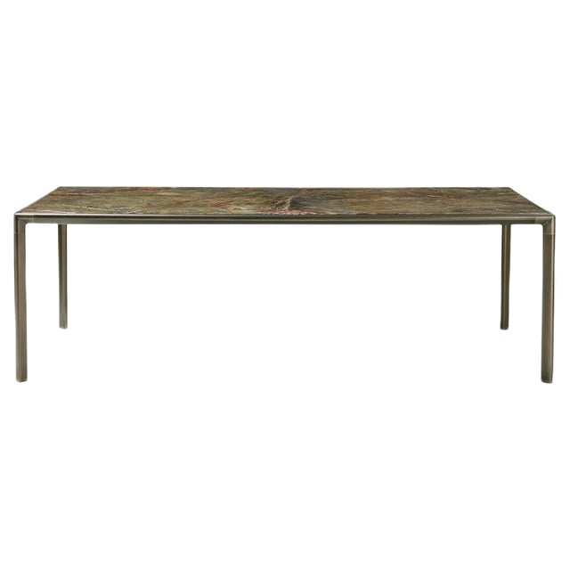 Frame Emperador Marble Dining Table For Sale