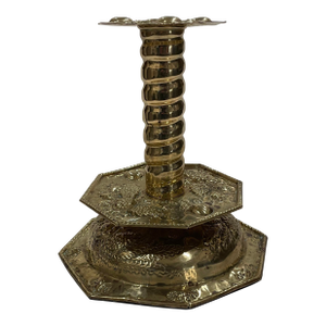 Mottahedeh Swedish Hammered Sheet Brass Candlestick