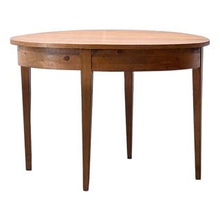 Round Dining Table in Alder Wood For Sale
