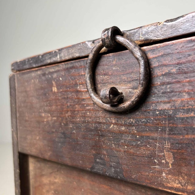Antique Wooden Zenibako Temple Offering Box, 1890s For Sale - Image 4 of 14