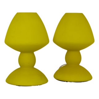 Cased Glass Lamps, 1980s, Set of 2 For Sale