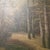 Antique Framed Painting on Canvas Golden Forest Pass With Bridge Over a Stream For Sale - Image 9 of 12