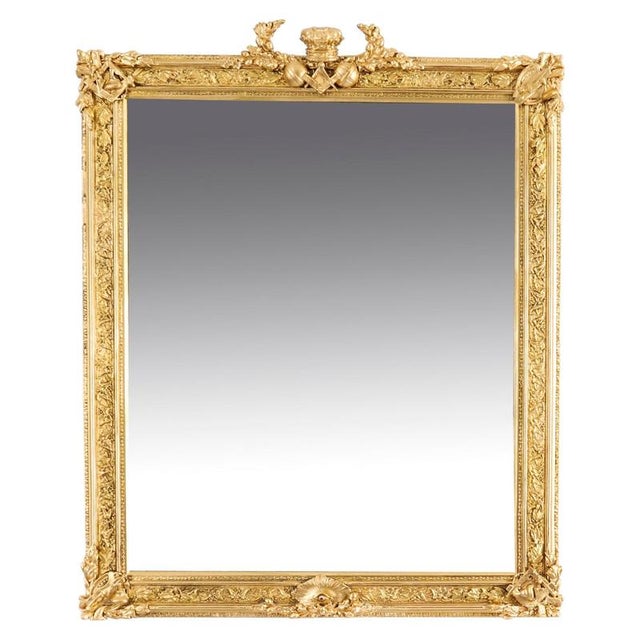 19th Century Antique Masonic Giltwood Mirror from Freemasons For Sale - Image 11 of 11