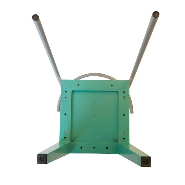 Italian Turquoise Chairs by Phillippe Stark from Kartell, 1988, Set of 4 For Sale - Image 6 of 7