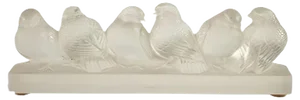 Art Deco French Glass Sparrow Sculpture by René Lalique, 1930s