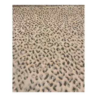 Caracole Modern Taupe and Gray Cut Velvet Leopard Print Designer Fabric 8327-71cc - 32 Yards For Sale