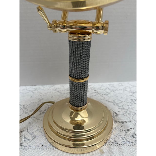 Vintage Large Brass Lighted Halo Vanity Mirror For Sale In Sacramento - Image 6 of 10