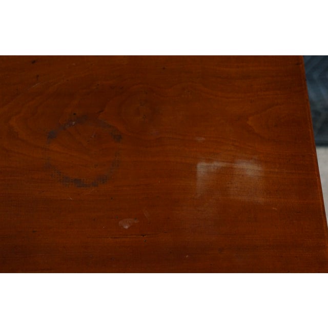 Antique Early 19th C. American Federal Mahogany Carved Work Table Nightstand For Sale - Image 10 of 17