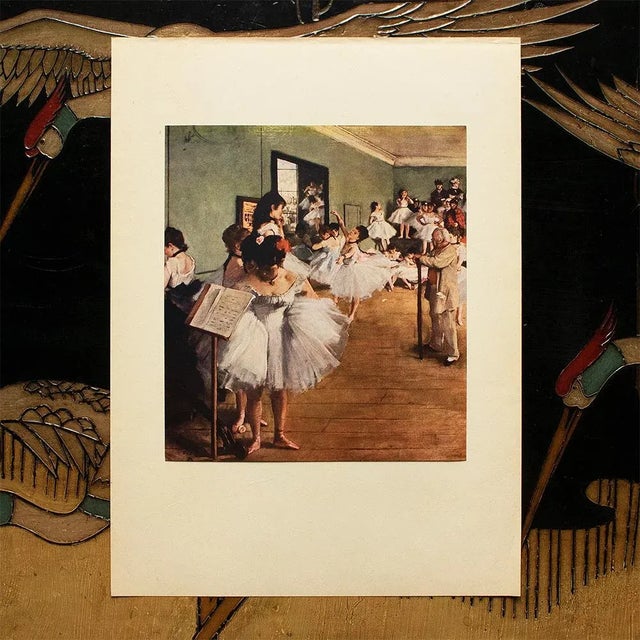 American 1952 After Edgar Degas "The Dancing Class", First Edition Vintage Print For Sale - Image 3 of 7