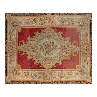 Antique French Aubusson Rug For Sale