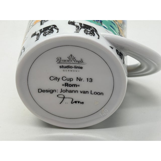 Postmodern Cupola City Cup Series No. 13 Rome Mug by Johan van Loon and Mario Bellini for Rosenthal Studio Line, 1990s For Sale - Image 3 of 4