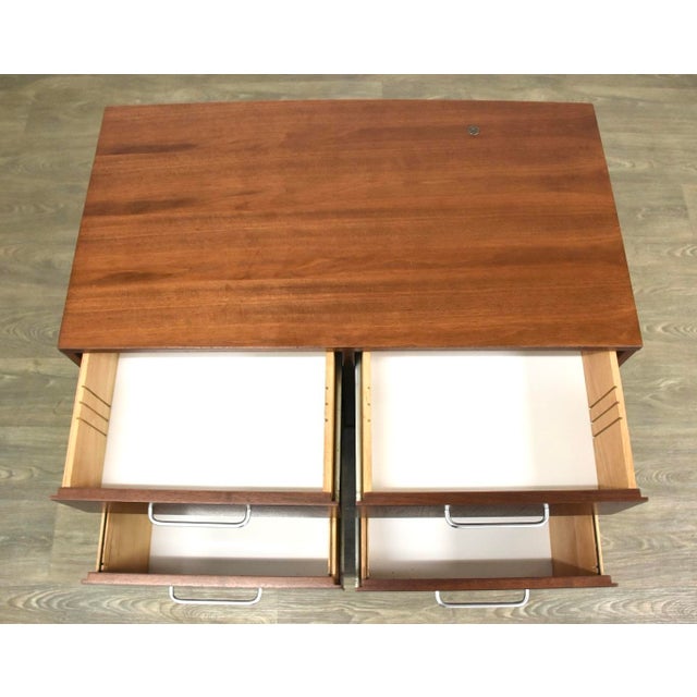 Paul McCobb 1960s Refinished Walnut Office Cabinet Credenza For Sale - Image 4 of 7