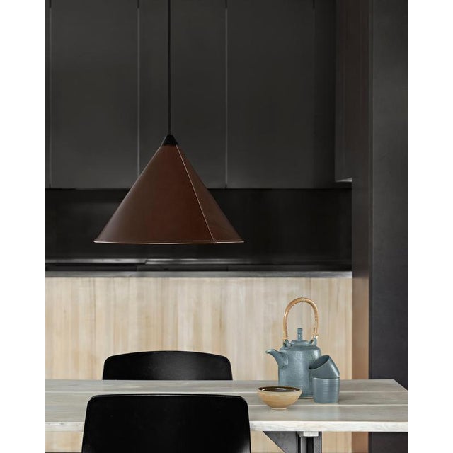 Namibia Leather Cone Lamp by Cuero Design For Sale - Image 9 of 18