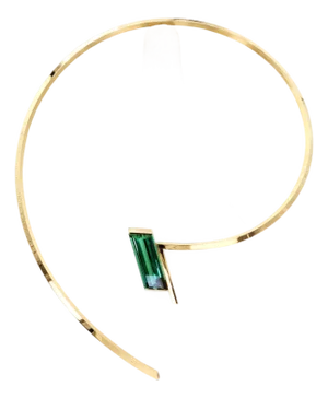 18k (750) Yellow Gold Stylish Tourmaline Necklace