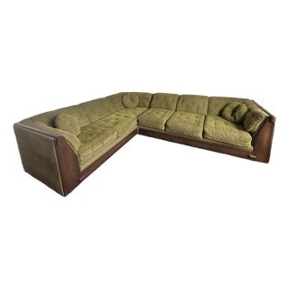Ultra- 1960s Rowe Mid-Century Modern Sectional Sofa – Original Upholstery + Pillows For Sale