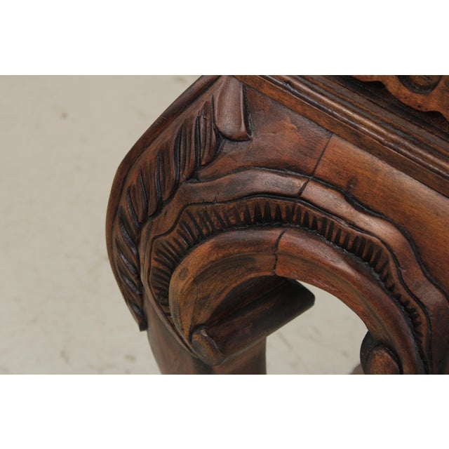 Georgian Style Mahogany Marble Top Console Table For Sale - Image 9 of 15