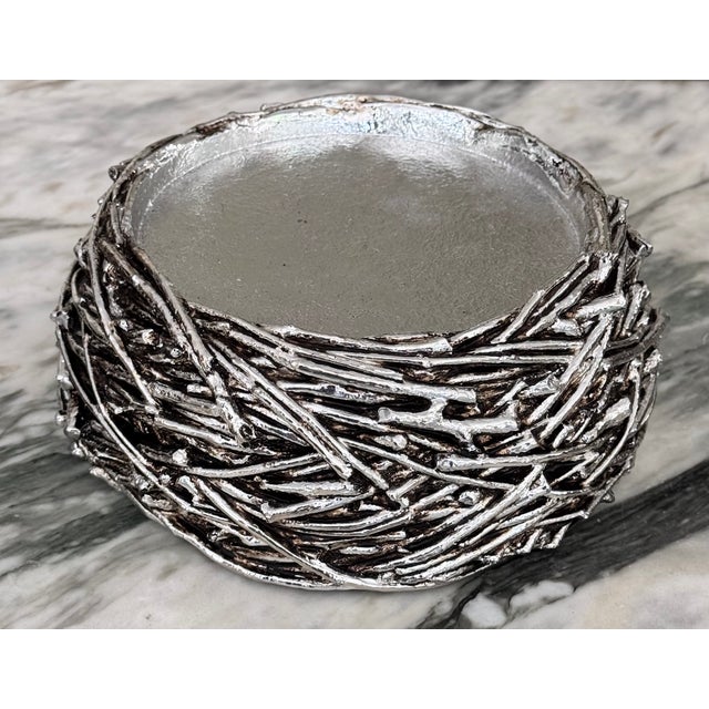 Plastic Harry Slatkin Vintage Bird Nest Plinth or 3-Wick Candle Holder Base For Sale - Image 7 of 11