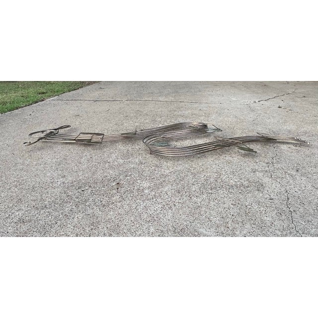 1990 Curtis Jeré Gold Tone Brass Massive Rhapsody Music Notes Wall Sculpture For Sale In Dallas - Image 6 of 12