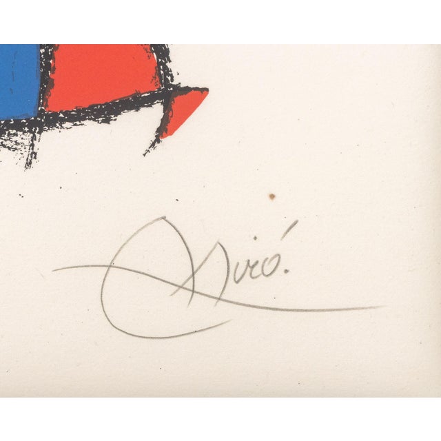 Red Joan Miro "Lithograph Iv" Lithograph, 1975 For Sale - Image 8 of 11