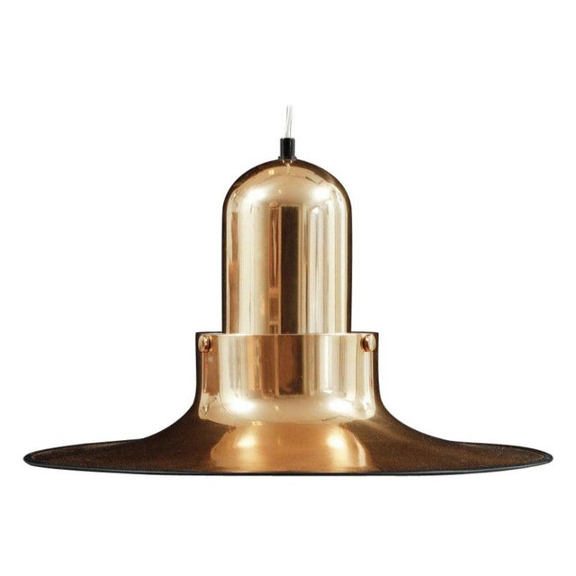 1970s Scandinavian Modern Golden Pendant Lamp by Po Ström for Ikea, 1970s For Sale - Image 5 of 5
