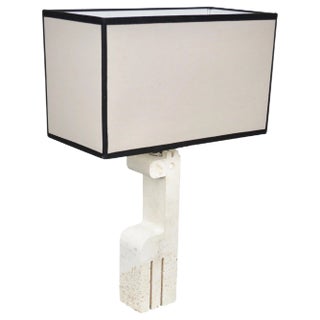 Giraffe Table Lamp in Travertine by Fratelli Mannelli, Italy, 1970s For Sale