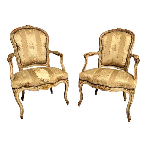 Set of Louis XV Armchairs For Sale