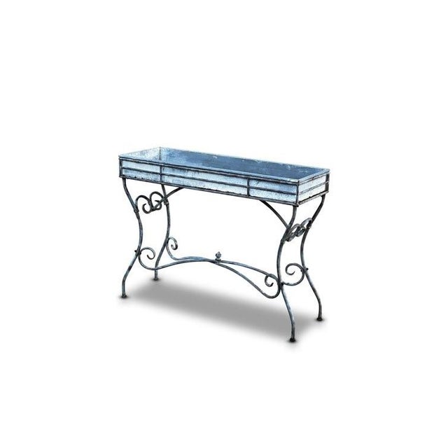 Elevate your botanical display with this Vintage Tall Weathered Metal Plant Stand, evoking the timeless elegance of 20th...