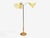1950s Swedish Modern Birch, Brass, Silk Adjustable Floor Lamp For Sale - Image 4 of 14