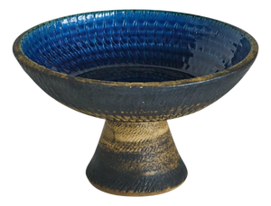 Mid-Century Modern Studio Pottery Pedestal Bowl, 1940s