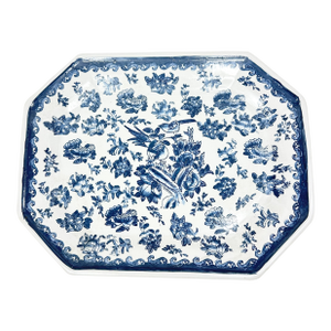 Vintage Blue and White Chinoiserie Style Serving Platter