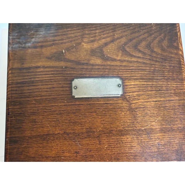 Early 20th Century Antique Wood Storage Box With Drawer - Dovetail Joints - Brass Hardware C. 1900 For Sale - Image 5 of 11
