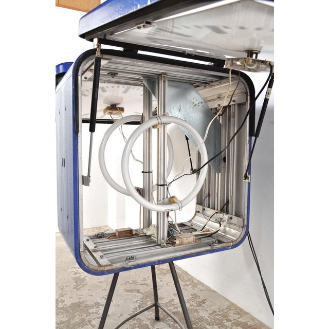 Metal Double-Sided Dutch Station Clock from Telenorma, 1960s For Sale - Image 7 of 18