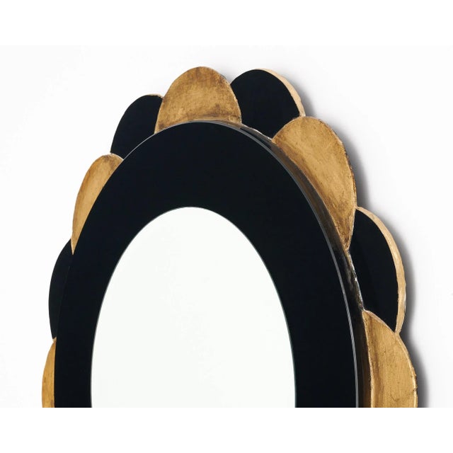 Black and Gold Neo Baroque Sunburst Mirror For Sale - Image 4 of 9