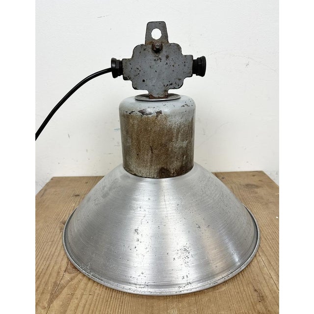 Industrial Aluminium Pendant Lamp from Polam Wilkasy, 1960s For Sale - Image 14 of 18