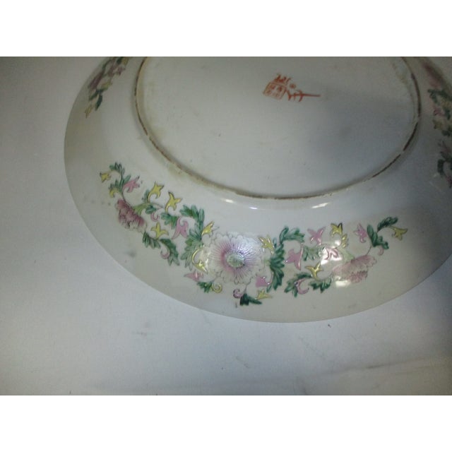 Antique Porcelain Chinese Rose Mandarin Charger For Sale - Image 11 of 14