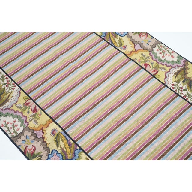 Textile Hand Knotted Needle Point Wool Rug 3'0" X 8'0" For Sale - Image 7 of 10