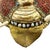 An exceptionally dramatic Himalayan ritual mask, hand-crafted from repoussé gilt copper and lavishly adorned with hundreds...